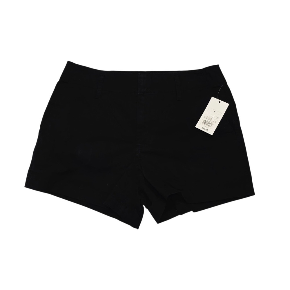 NWT A New Day Black Chino Shorts Women's Size 8 Recycled Blend Pockets Stretch